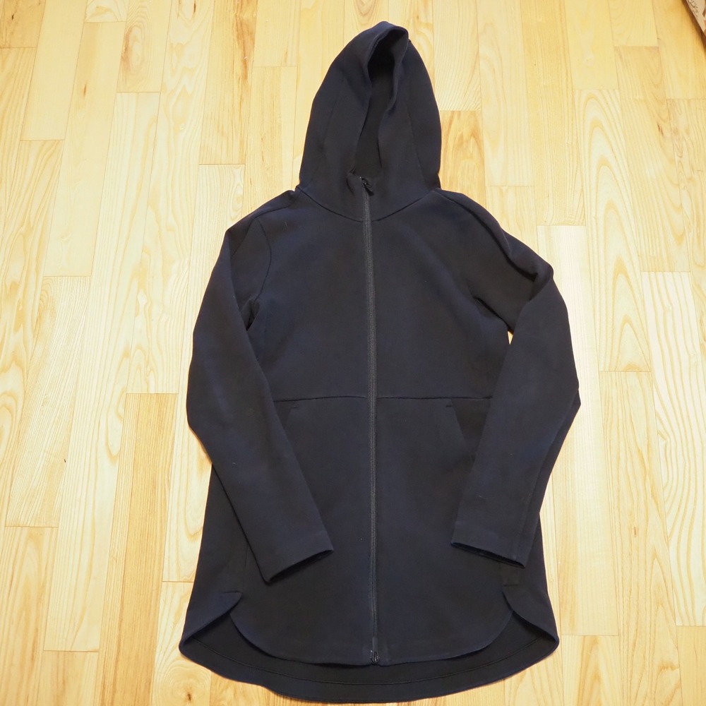Lululemon Going Places Hooded Jacket Women's Sz 6 Full Zip Longline Black Spacer